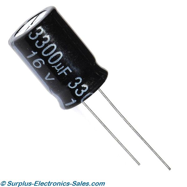 3300uF 16V 105C Radial Electrolytic Capacitor - Click Image to Close